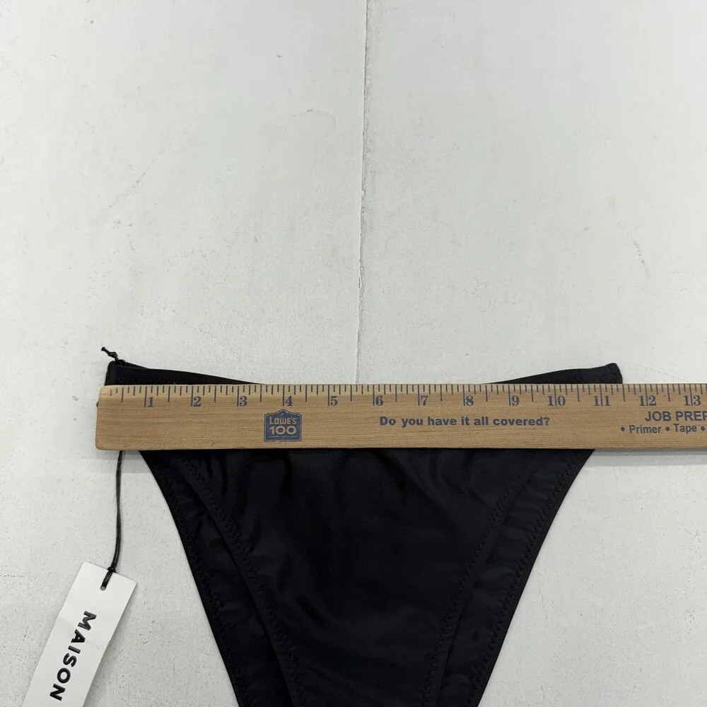 Maison Marine Swim Bottom Womens S Black Bikini High Leg Lined Stretch Quick Dry